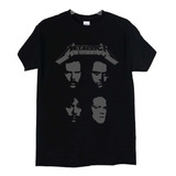 Polera Metallica Black Album Faces Metal Abominatron