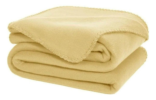 Cobija Melocotton Merrow 2 Plazas Color Beige Con Diseño Liso De 220cm X 180cm