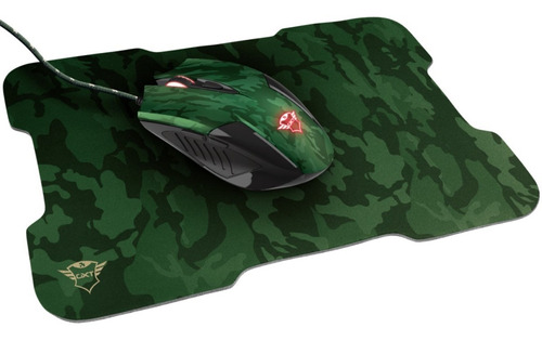 Combo Mouse Gamer Trust + Pad Mouse Rixa Camuflado Donidea