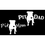 Paquete De 2 Calcomanías Para Perros Pit Dad Y Pit Bull Pit 