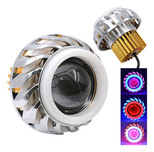 Lupa Led Faro Ojo De Angel Y Demonio Motos Auto Tipo Turbina