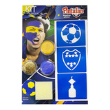 Kit Maquillaje Artistico Pintura Facial Futbol Heroe Niño