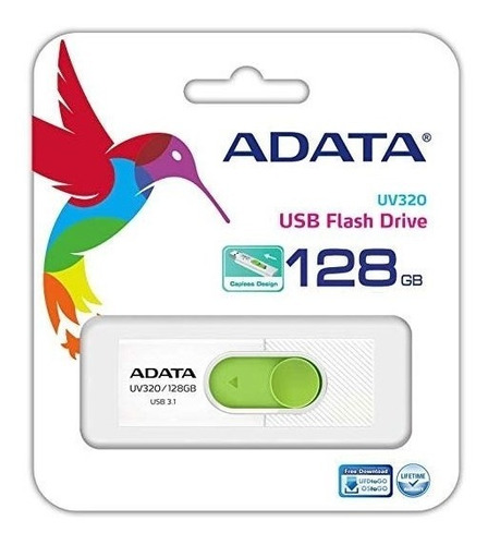 Adata Memoria Usb 128gb 3.1 Blanco/verde Auv320-128g-rwhg /v