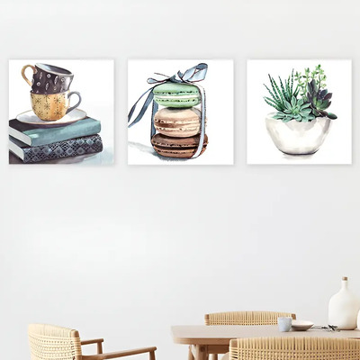 Cocina Cactus Macaron Cuadros Decorativo Canvas A Escoger No | Meses sin interés