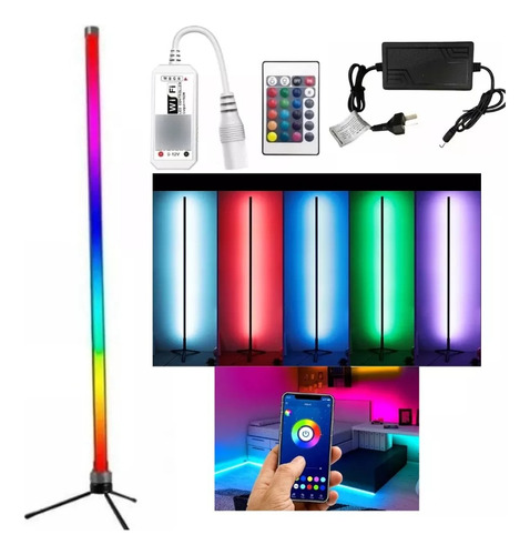 Luz Lampara De Pie Esquinero Rgb Wifi Minimalista Alexa Home