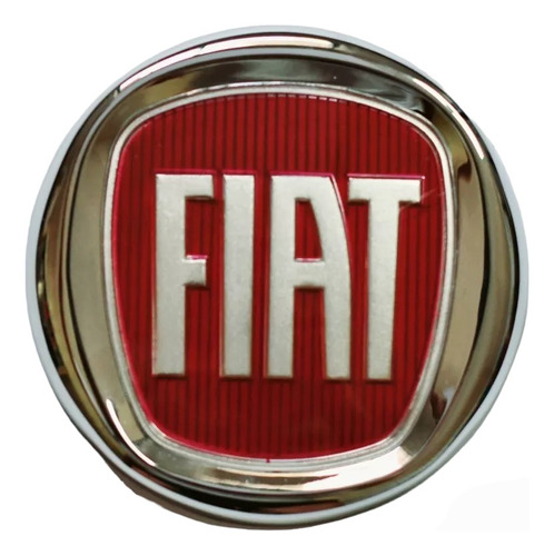 Logo Fiat Emblema 12cm Ancho Rojo Insignia Logotipo Adhesivo