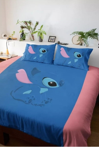 Roupa De Cama Casal Super King Lilo Stitch Cama Posta Casal 