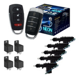 Kit Alarma Automotriz Black Hunter Neon + 5 Seguros 4 Relays