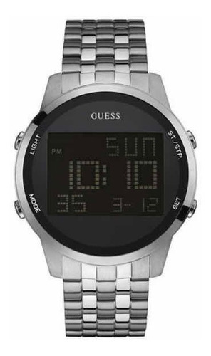 Reloj Guess Digital Caballero Plateado W0786g1 Original