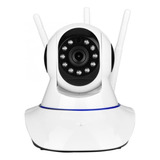 Cámara De Seguridad Wifi Robotica Tres Antenas 360 Grados