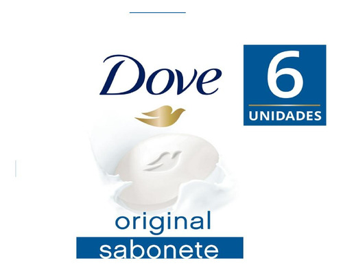 Kit Sabonete Hidratante Em Barra Dove 90g Com 6 Unidades