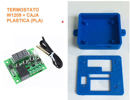 Termostato Digital W1209 12v  Rango -50 A 110 C + Caja Plast