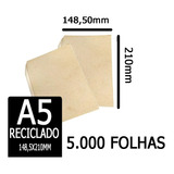 Papel Sulfite Reciclado A5 75gr 5.000 Folhas