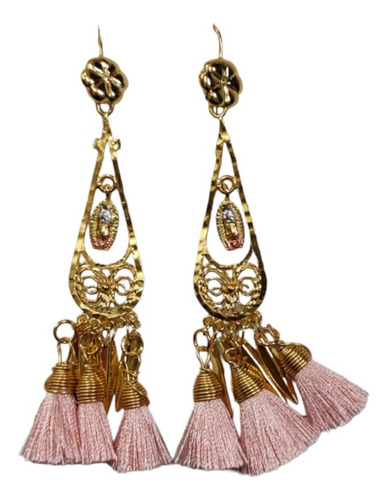 Aretes Colgante Filigrana Artesanal Virgen De Guadalupe