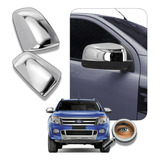 Ranger 2012 2022 Par Cubre Espejos Cromados Tuning Chrome