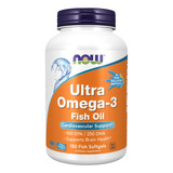 Now Foods Suplemento De Ultra Omega 3 Cont. 180 Piezas De 1000 Mg Sin Sabor