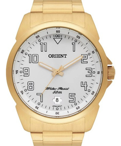Relógio Orient Masculino Dourado Mgss1103a