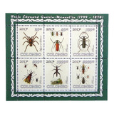 Colombo Insectos, Bloque 6 Sellos 2017 Mint L9905