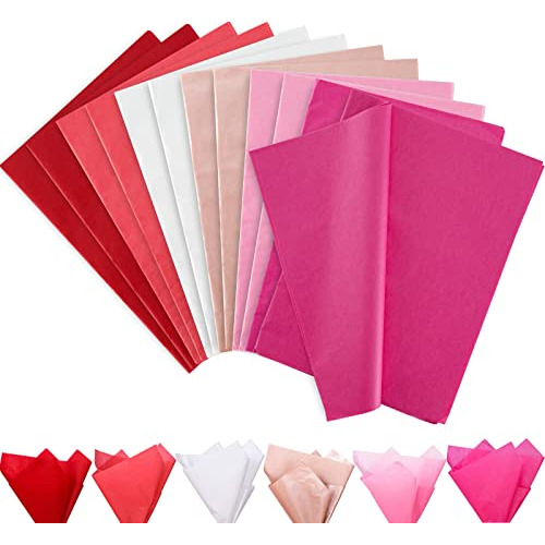 120 Hojas De Papel De Seda Rojo Rosa Púrpura Oro Rosa ...