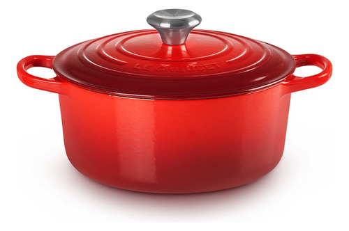 Cocotte Redonda 24cm De Hierro Fundido Cereza Le Creuset