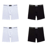 Kit 4 Cuecas Long Boxer Cotton Calvin Klein