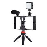 Teléfono Inteligente Video Rig Kit Anillo Luz Micrófono