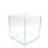 Kit 3 Vasos De Vidro Quadrado Transparente 15x15 Cm