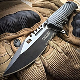 Tac Force Sawback Bowie Cuchillo De Bolsillo Para Llevar Con