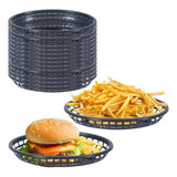 Kit 48 Cesta Cestinha Oval Servir Lanches Fritas Bar Lanche