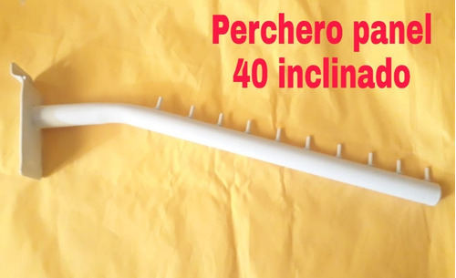 Perchero Panel 40cm Inclinado X10