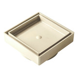 Ralo Oculto/invisível 10x10 Seca Piso/porcelanato Cor Bege