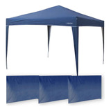 Tenda Gazebo Praia 3x3 M Sanfonada Com 3 Paredes Laterais