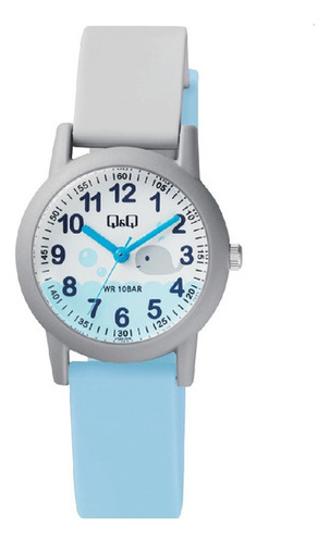 Reloj Infantil Q&q Caucho Mod. Vp47 Sumergible 100 Metros Color De La Malla Vs49-006