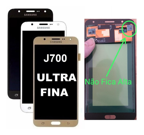 Frontal Touch Display Lcd Para J7 J700 Fina Nao Fica Alta