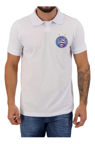 Camisa Bahia Plus Size Masculina Licenciada Branca Oficial