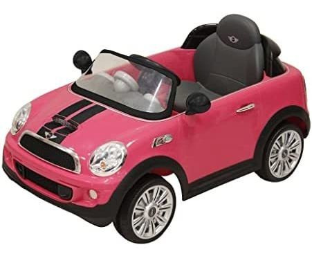 Prinsel Auto Electrico Mini Cooper Rosa, 6v A Control Remoto