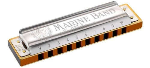Gaita Harmônica Diatônica Hohner Marine Band 1896/20 G (sol)