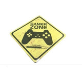 Chapa Decorativa Vintage Gamer Zone Pared