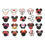 41 Matrices P/ Maq Bordadora Minnie Y Mickey Caras/rostros