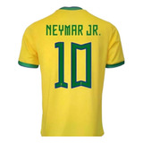 Camiseta Amarilla Neymar Brasil  Nro. 10 Niño/adulto