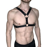 Meacobry Punk Men Body Chest Harness Ajustable Half Leather 