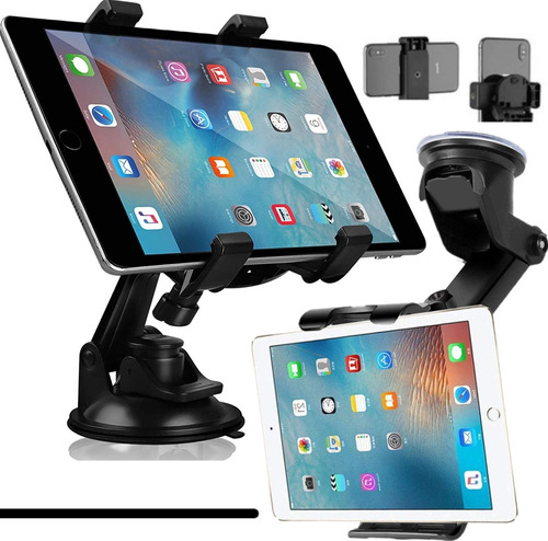 Suporte Veicular Tablet iPad E Smartphone Carro Tipo Ventosa