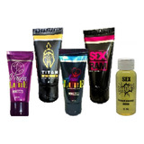 Pack X5 Lubricante Titan+excitante+anal+ Estrechante+ Viagra