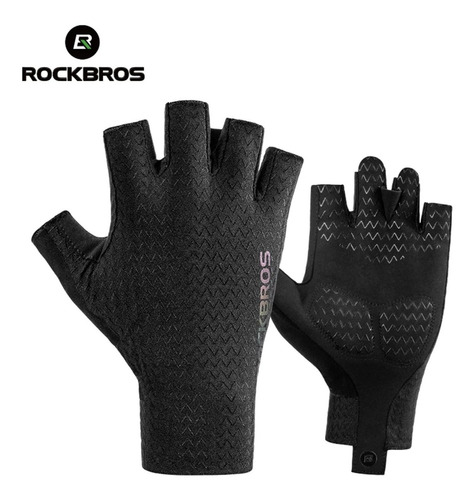 Guantes Bicicleta Ciclismo Gel Agarre Ligero Pad Medio Dedo 