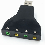 Tarjeta Audio Usb 7.1 Canales 2 Aux 2 Mic 