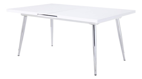 Acme Weizor - Mesa De Comedor En Color Blanco Brillante Y C.