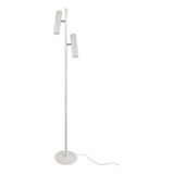 Luminaria Chao Articulada 22x20x140cm Round Slim Duplo Mr11 Cor Da Cúpula Branco Cor Da Estrutura Branco