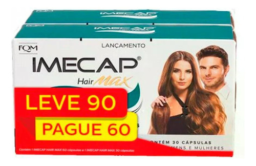 Imecap Hair Max Cabelos E Unhas C/90 Caps Kit Promocional