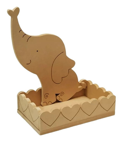 Elefante Caja Decorativa Guacal De Madera Para Regalo