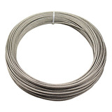 Cable De Acero Inoxidable 1/8puLG, 7x7, 164ft